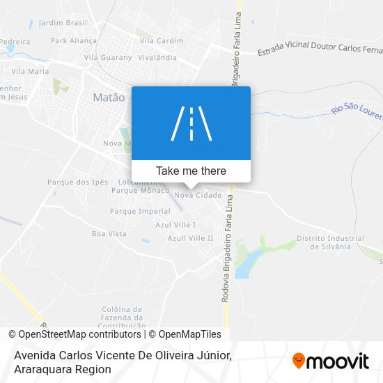 Avenida Carlos Vicente De Oliveira Júnior map