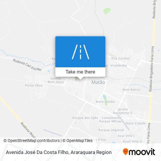 Mapa Avenida José Da Costa Filho