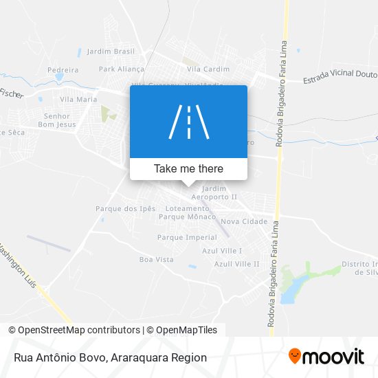 Rua Antônio Bovo map