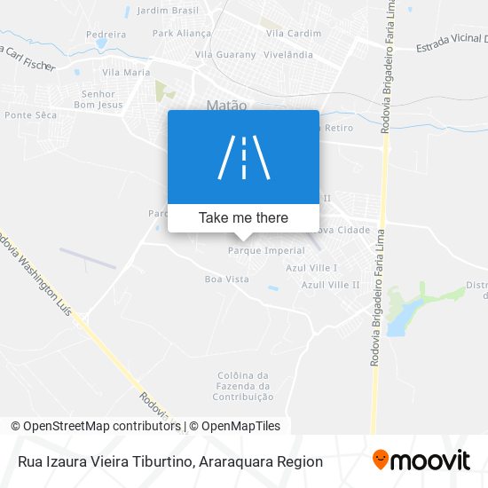 Mapa Rua Izaura Vieira Tiburtino