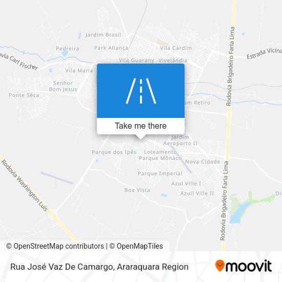 Rua José Vaz De Camargo map