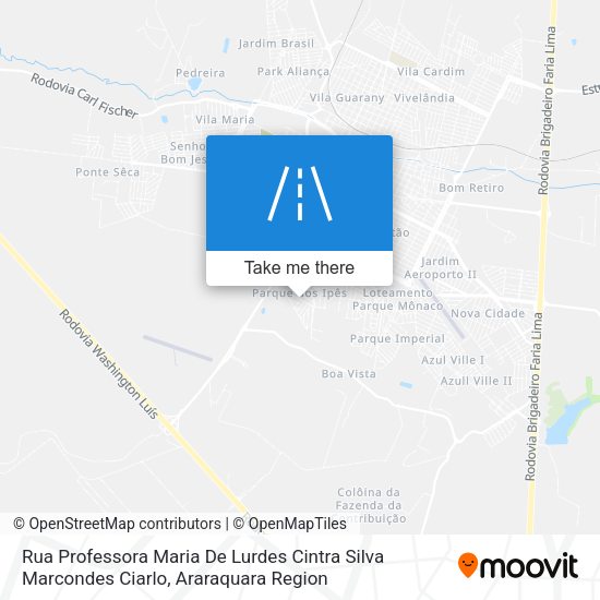 Rua Professora Maria De Lurdes Cintra Silva Marcondes Ciarlo map