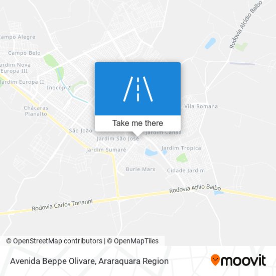 Mapa Avenida Beppe Olivare