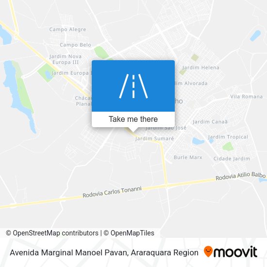 Avenida Marginal Manoel Pavan map