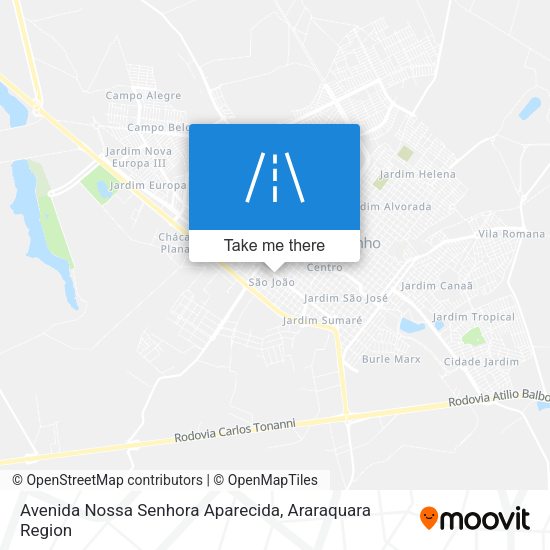 Avenida Nossa Senhora Aparecida map