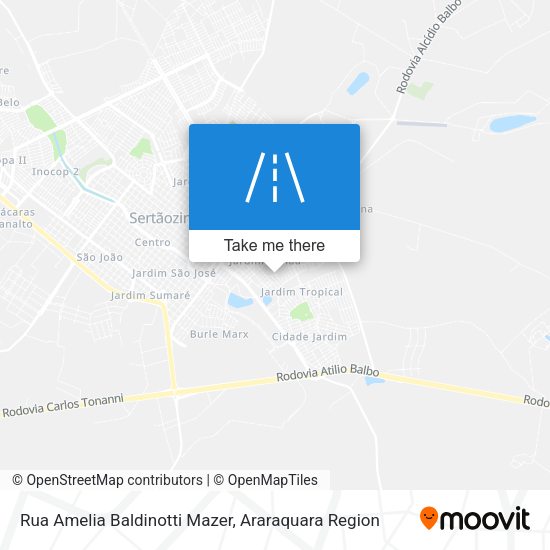 Rua Amelia Baldinotti Mazer map