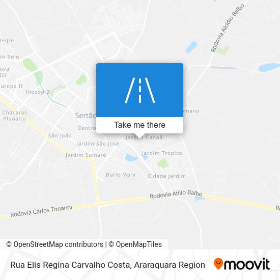 Rua Elis Regina Carvalho Costa map