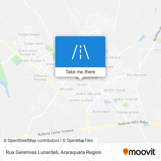 Rua Geremias Lunardeli map