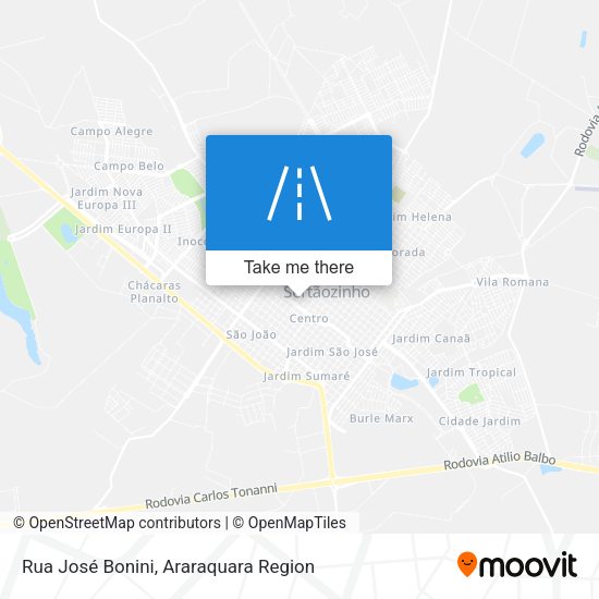 Rua José Bonini map