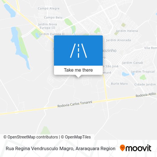 Rua Regina Vendrusculo Magro map