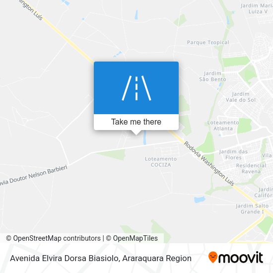 Mapa Avenida Elvira Dorsa Biasiolo