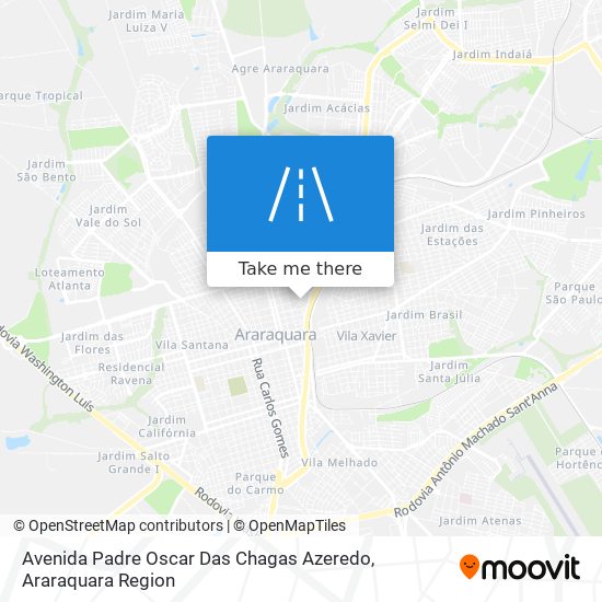 Mapa Avenida Padre Oscar Das Chagas Azeredo