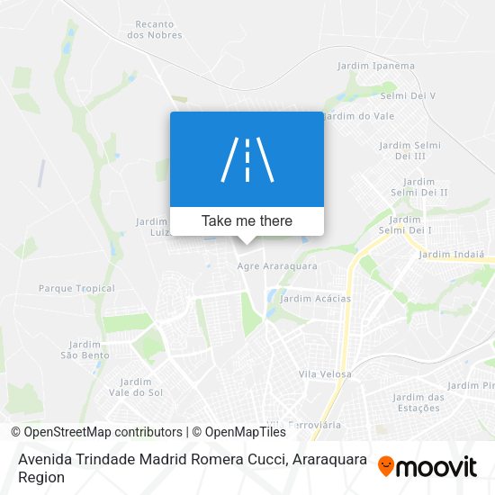 Avenida Trindade Madrid Romera Cucci map