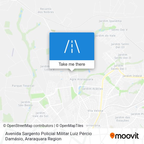 Avenida Sargento Policial Militar Luiz Pércio Damásio map