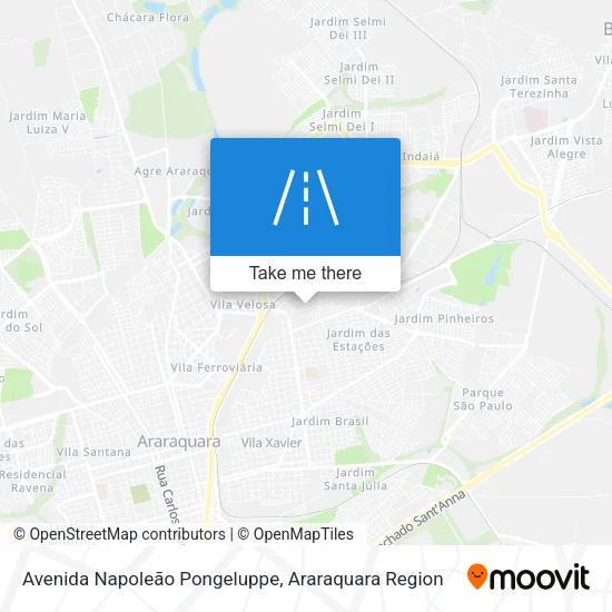Avenida Napoleão Pongeluppe map