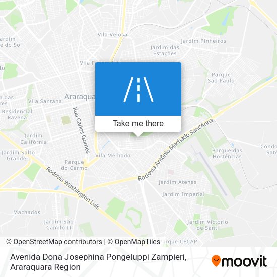 Avenida Dona Josephina Pongeluppi Zampieri map