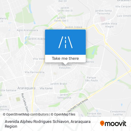 Mapa Avenida Alpheu Rodrigues Schiavon