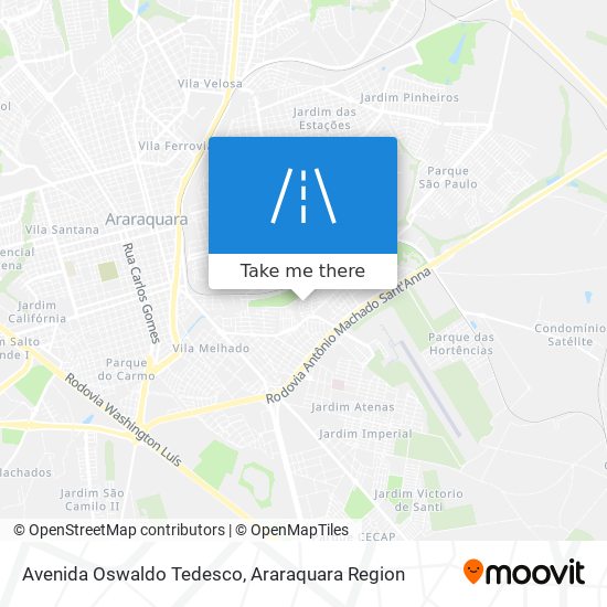 Mapa Avenida Oswaldo Tedesco