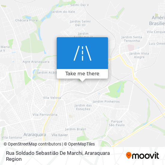 Mapa Rua Soldado Sebastião De Marchi