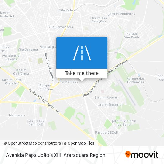 Mapa Avenida Papa João XXIII