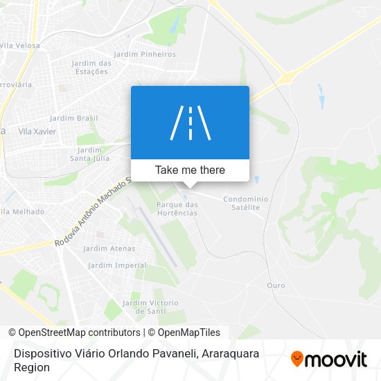 Dispositivo Viário Orlando Pavaneli map