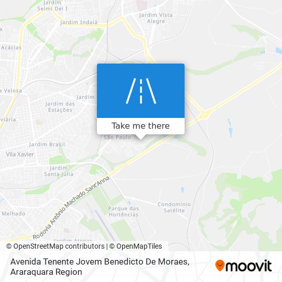 Mapa Avenida Tenente Jovem Benedicto De Moraes