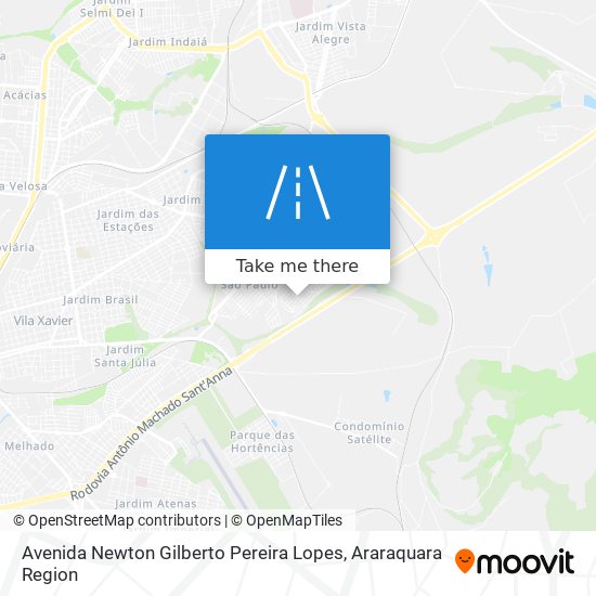 Mapa Avenida Newton Gilberto Pereira Lopes
