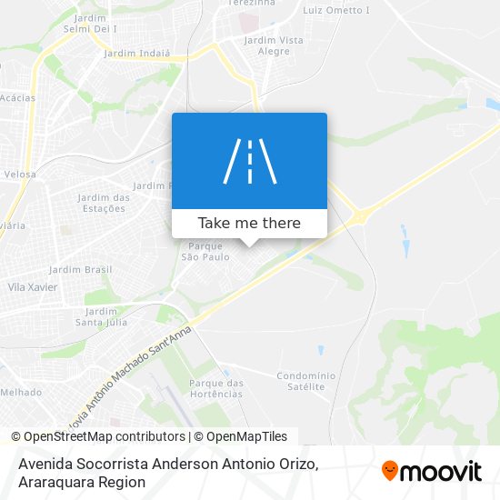 Mapa Avenida Socorrista Anderson Antonio Orizo