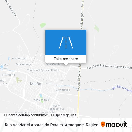 Rua Vanderlei Aparecido Pereira map