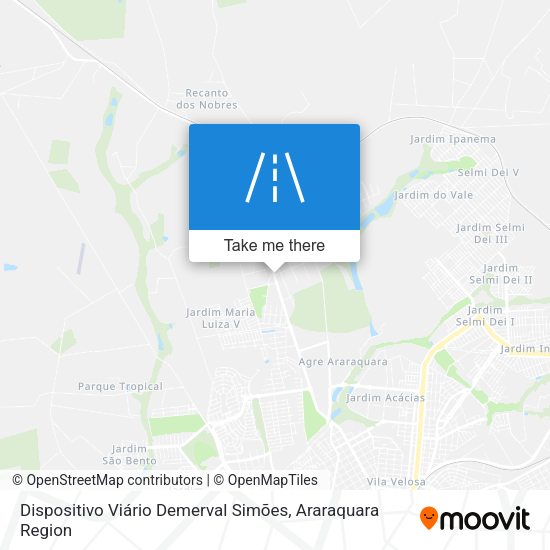 Dispositivo Viário Demerval Simões map