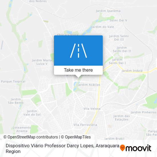 Dispositivo Viário Professor Darcy Lopes map