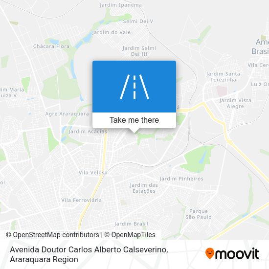 Avenida Doutor Carlos Alberto Calseverino map