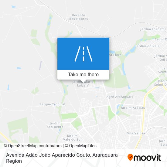 Avenida Adão João Aparecido Couto map