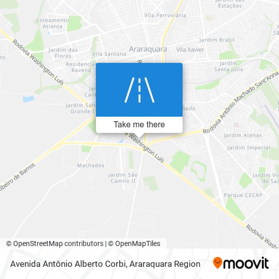 Mapa Avenida Antônio Alberto Corbi