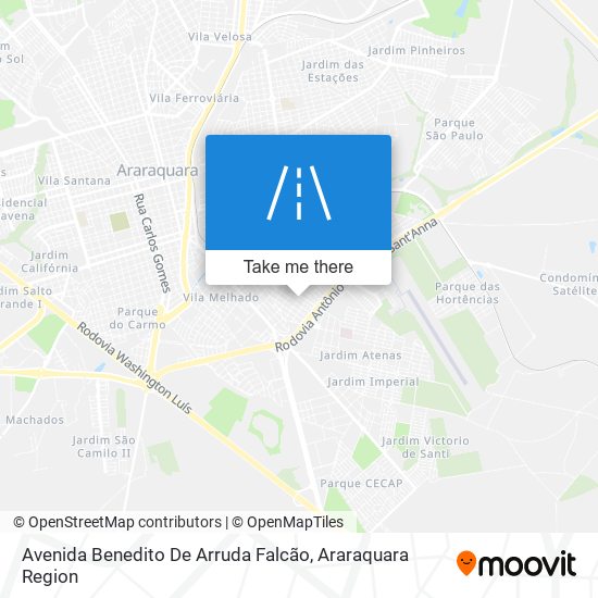 Mapa Avenida Benedito De Arruda Falcão