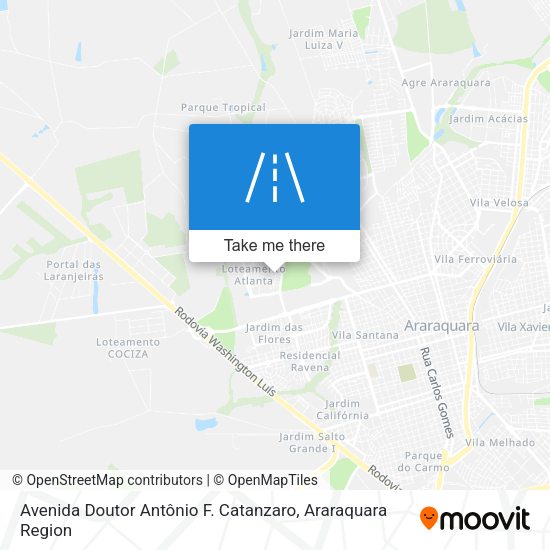 Avenida Doutor Antônio F. Catanzaro map