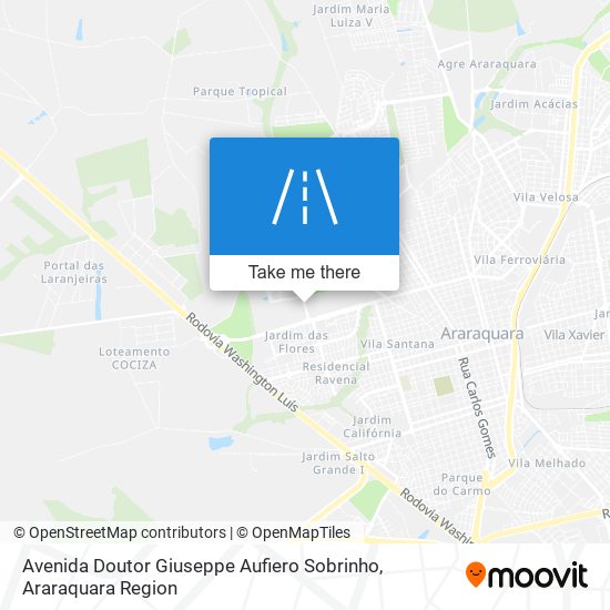 Avenida Doutor Giuseppe Aufiero Sobrinho map