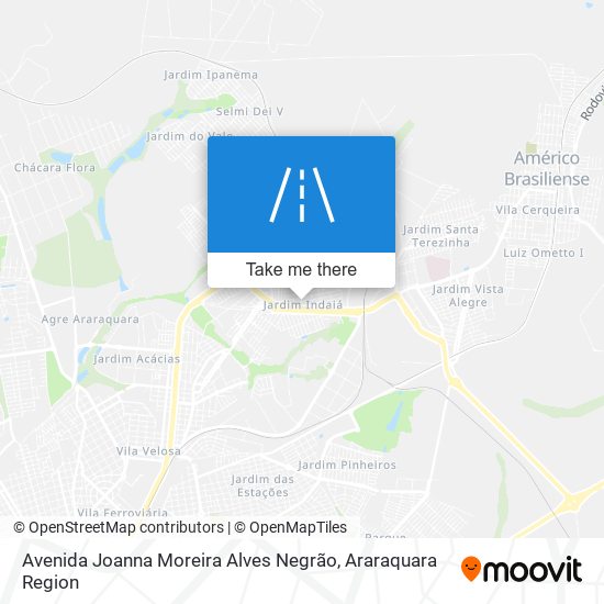 Mapa Avenida Joanna Moreira Alves Negrão