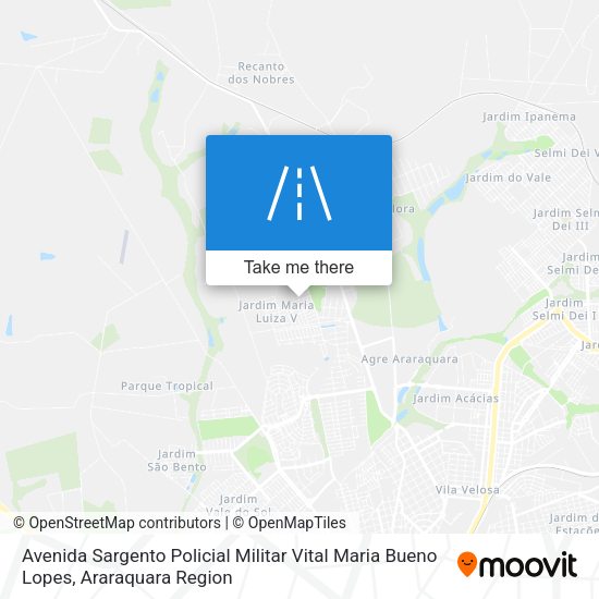 Avenida Sargento Policial Militar Vital Maria Bueno Lopes map