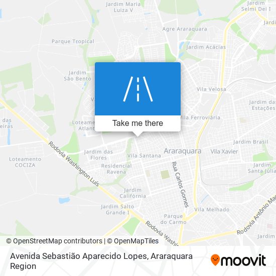 Avenida Sebastião Aparecido Lopes map