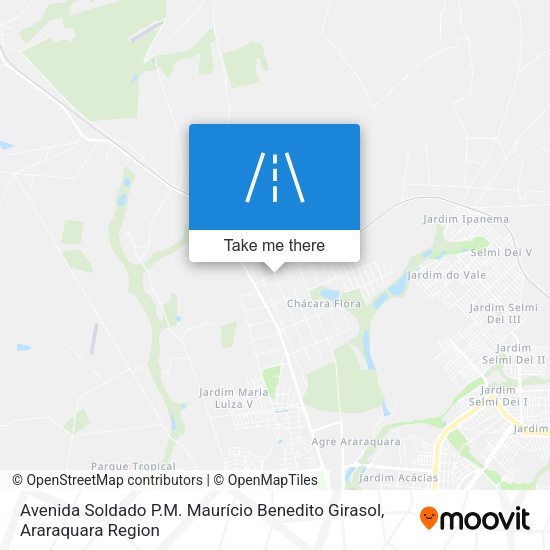Avenida Soldado P.M. Maurício Benedito Girasol map