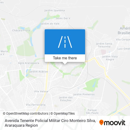 Avenida Tenente Policial Militar Ciro Monteiro Silva map