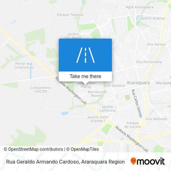 Rua Geraldo Armando Cardoso map