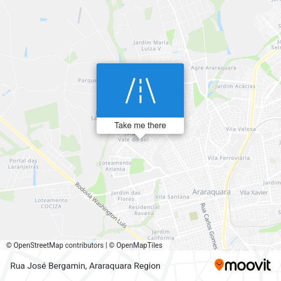 Rua José Bergamin map