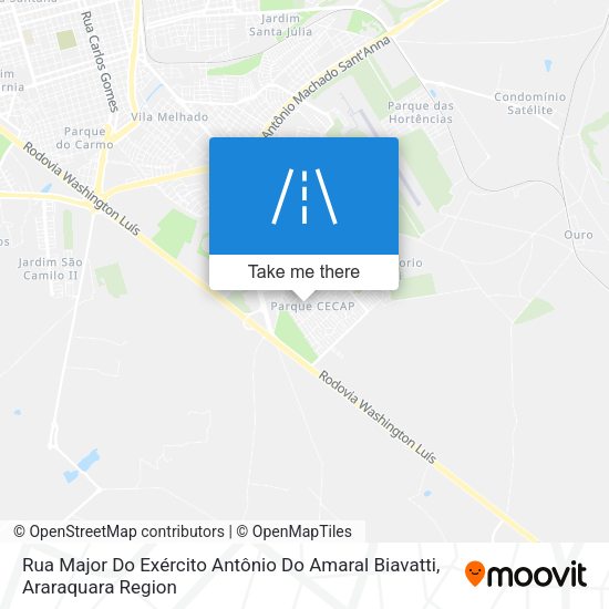 Rua Major Do Exército Antônio Do Amaral Biavatti map
