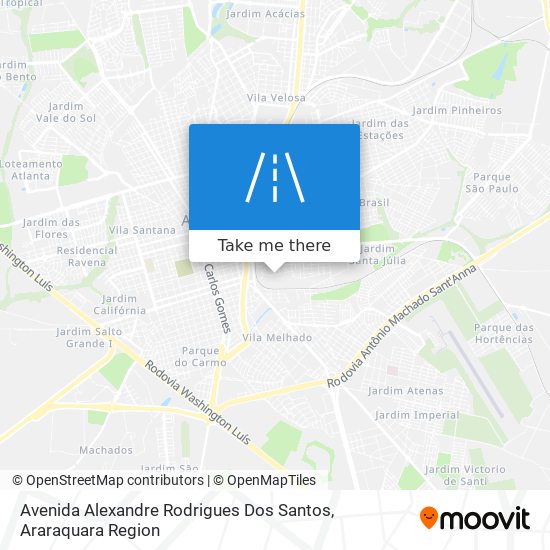 Mapa Avenida Alexandre Rodrigues Dos Santos