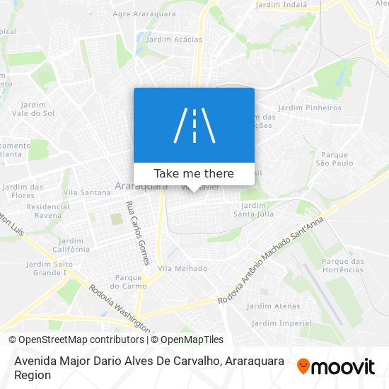 Mapa Avenida Major Dario Alves De Carvalho