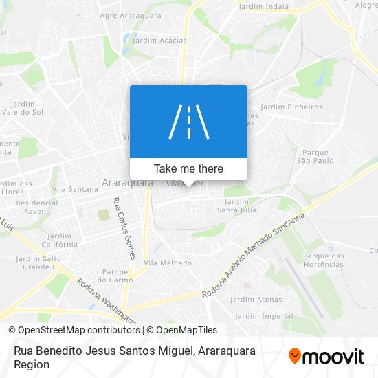 Mapa Rua Benedito Jesus Santos Miguel