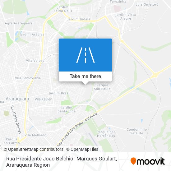 Mapa Rua Presidente João Belchior Marques Goulart