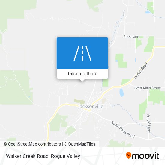 Walker Creek Road map